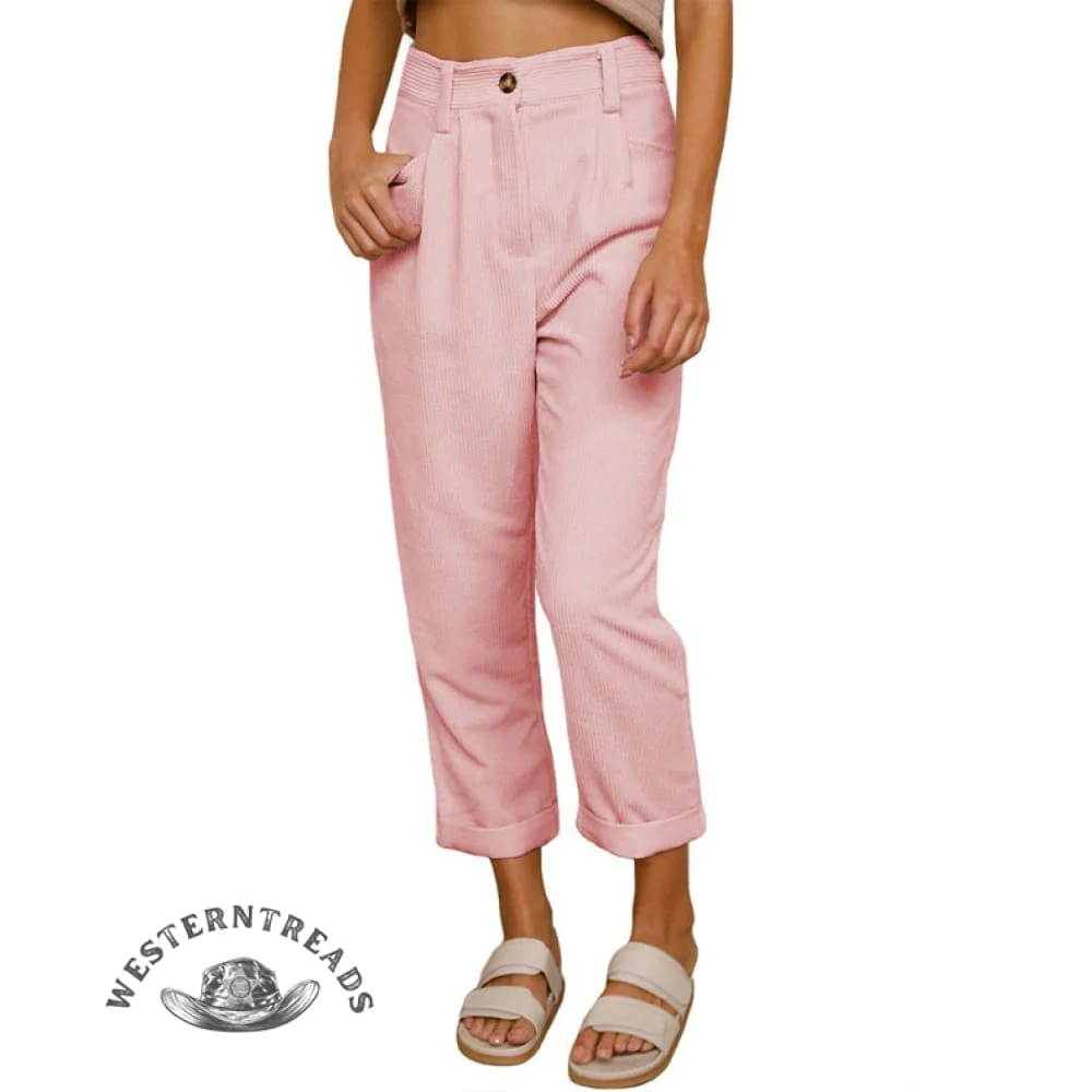 Women's Corduroy Straight Pants - Image 5