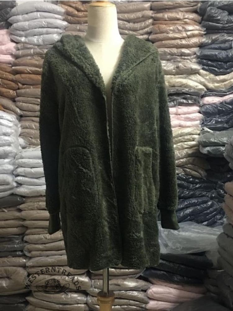 Autumn and Winter Solid Color Warm Top Medium Long Coat - Image 18