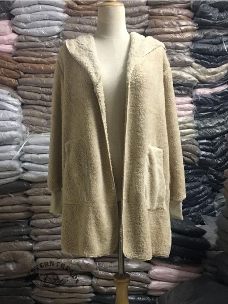 Autumn and Winter Solid Color Warm Top Medium Long Coat - Image 19