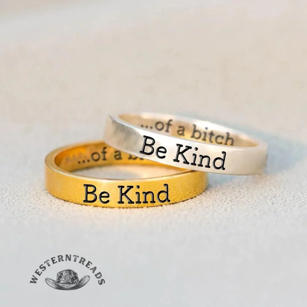 Be Kind...Of A Bi♥︎ch s925 sterling silver Ring - Image 2