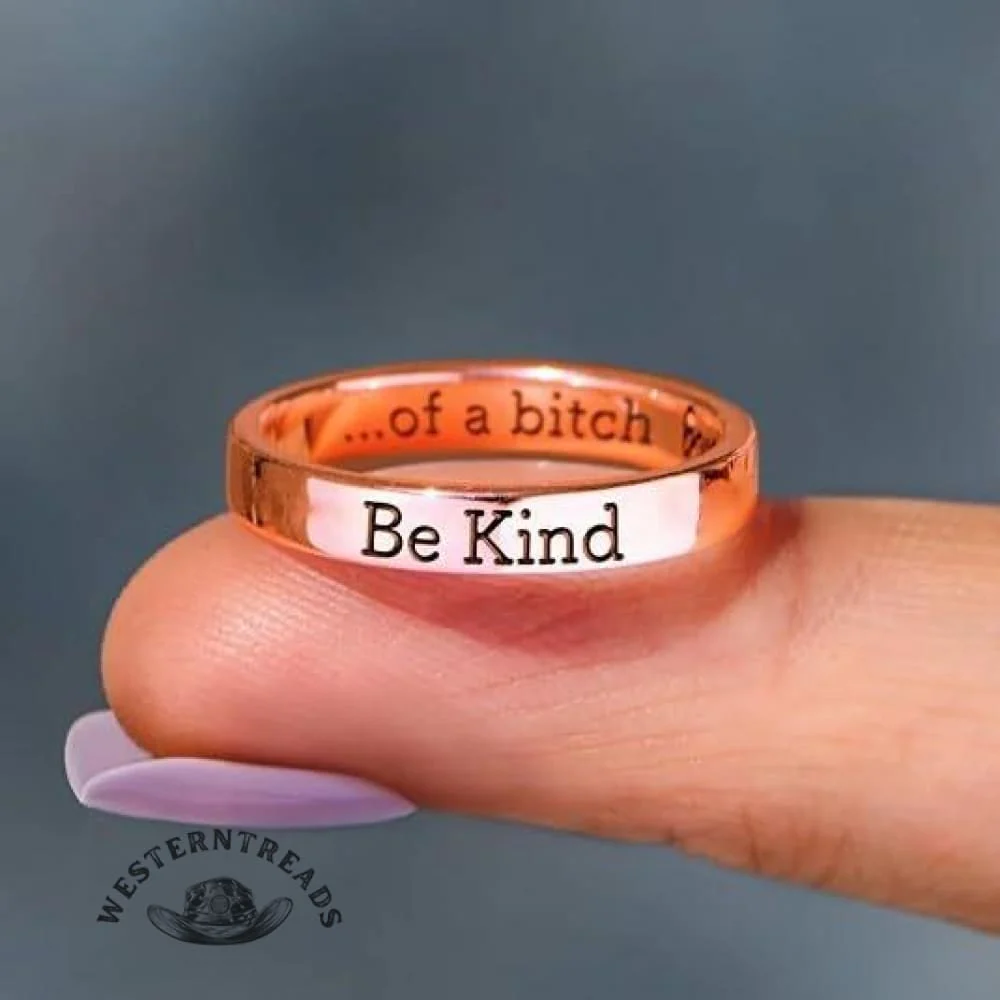 Be Kind...Of A Bi♥︎ch s925 sterling silver Ring - Image 3