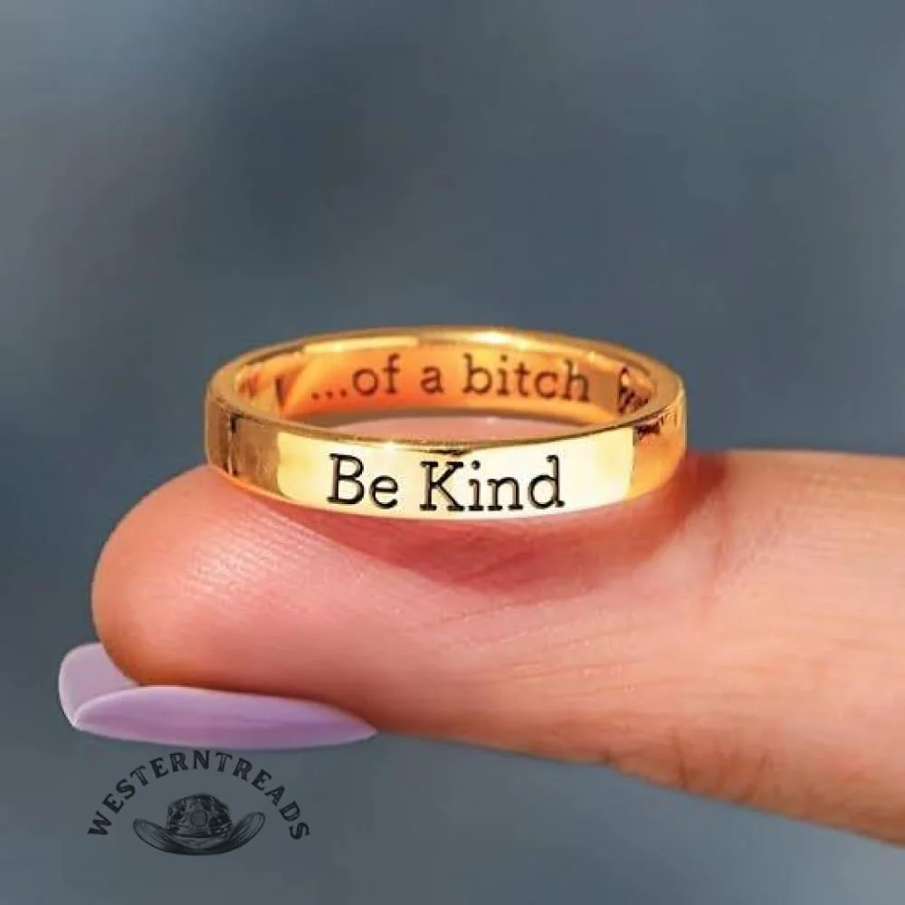 Be Kind...Of A Bi♥︎ch s925 sterling silver Ring - Image 4