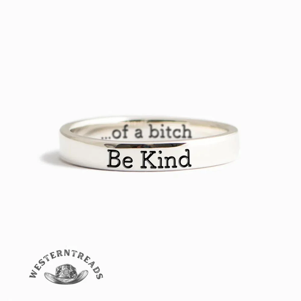 Be Kind...Of A Bi♥︎ch s925 sterling silver Ring - Image 5