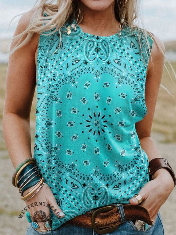 Bohemian Mandala Print T-Shirt - Image 5