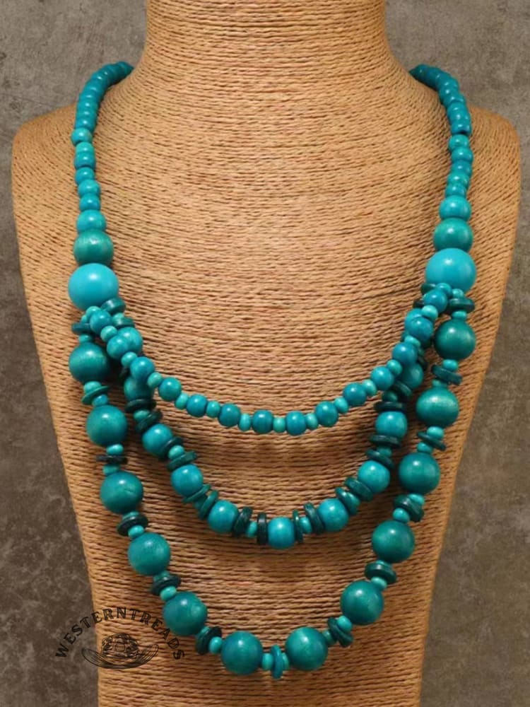 Bohemian Vintage Beaded Long Necklace - Image 3