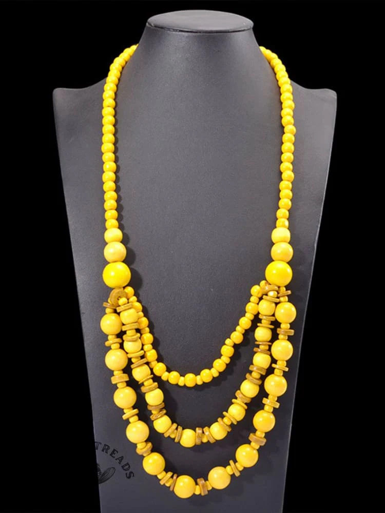 Bohemian Vintage Beaded Long Necklace - Image 4