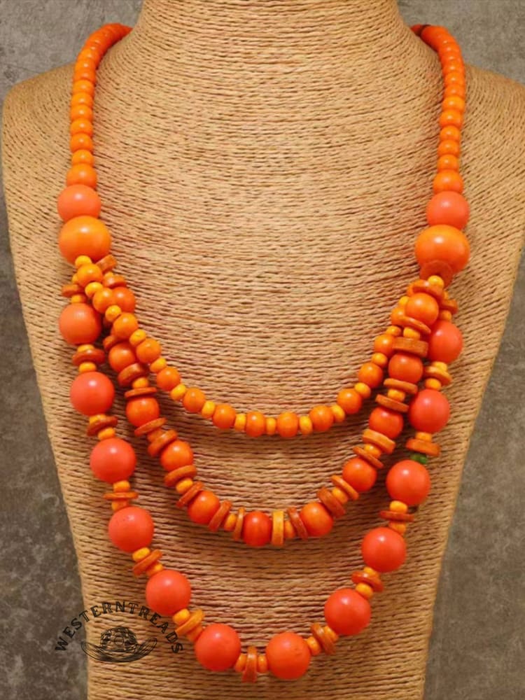 Bohemian Vintage Beaded Long Necklace - Image 5