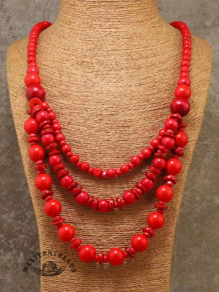 Bohemian Vintage Beaded Long Necklace - Image 6