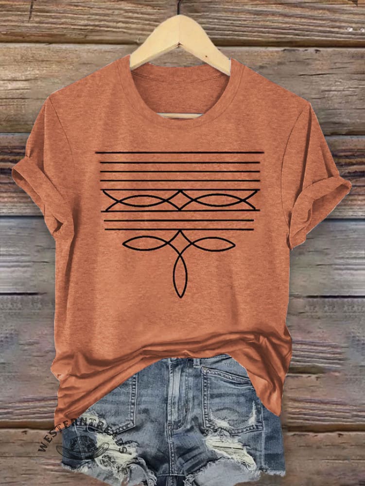 Boot Stitch Print T-shirt - Image 4