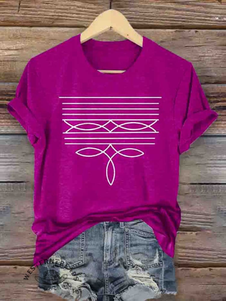 Boot Stitch Print T-shirt - Image 6