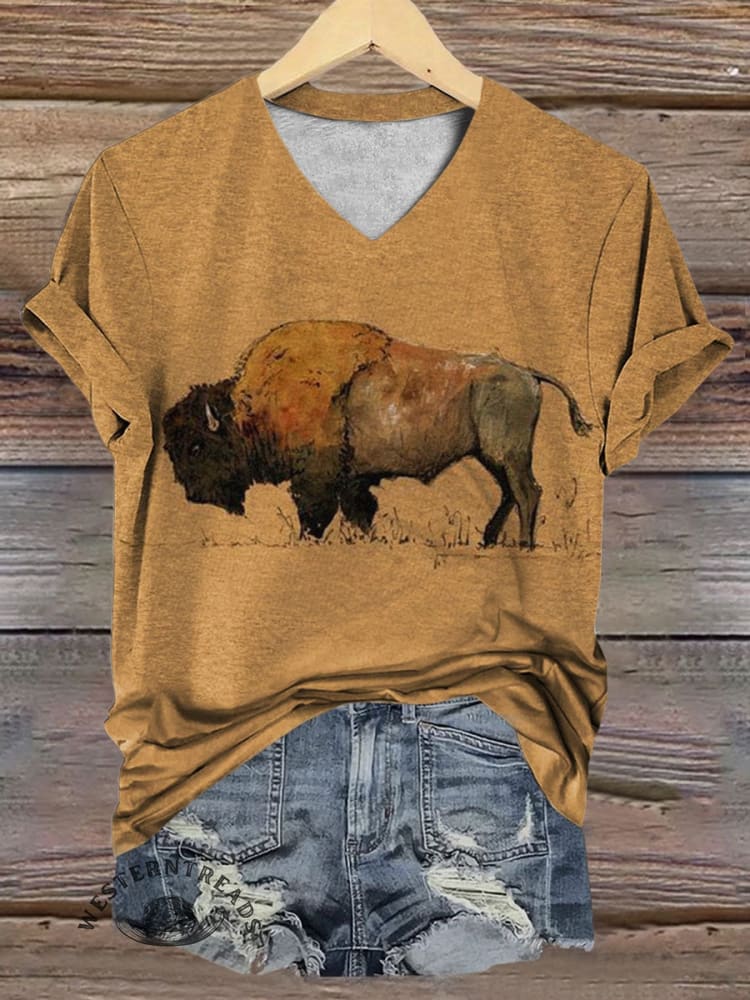 Bull Art Prints Casual T-shirt - Image 2