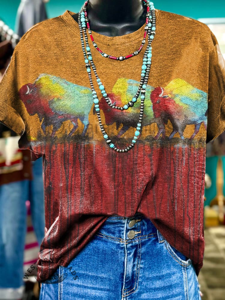 Bull Art Prints Casual T-shirt