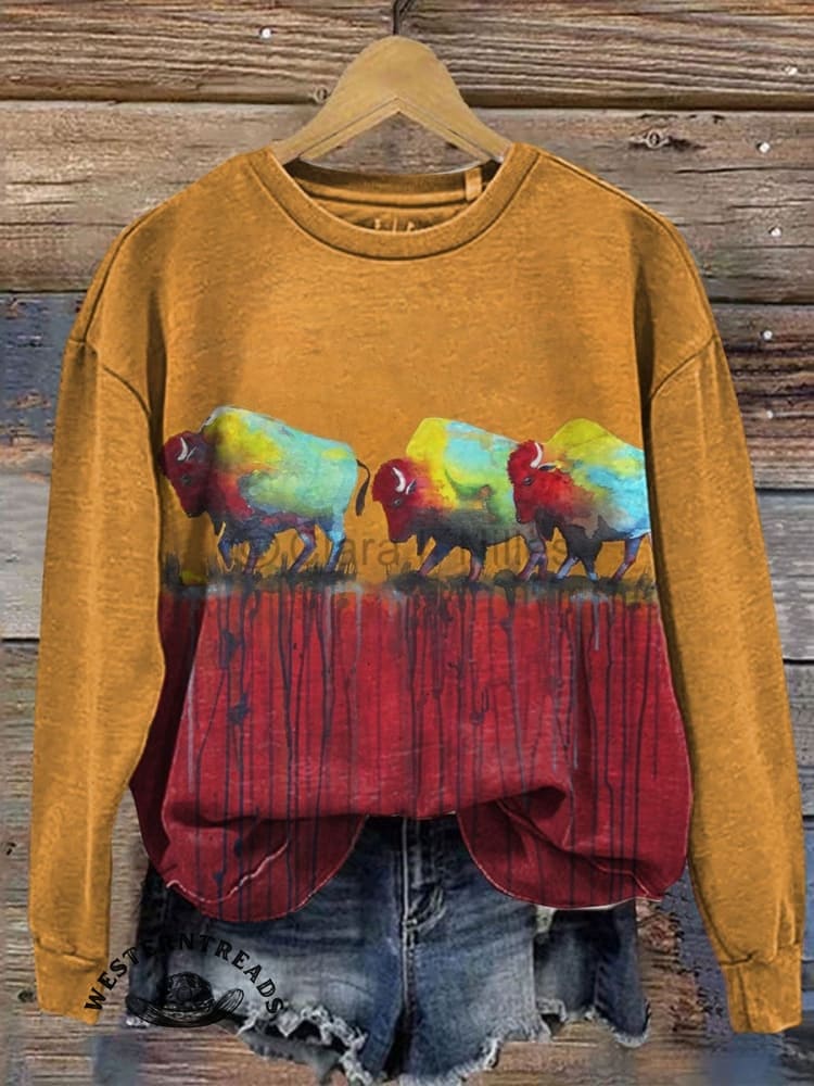 Bull Art Prints Casual T-shirt - Image 3
