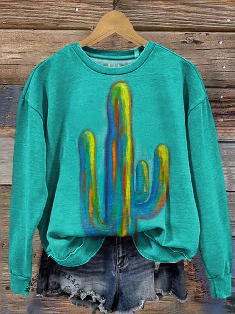 Cactus Art Print T-shirt - Image 4