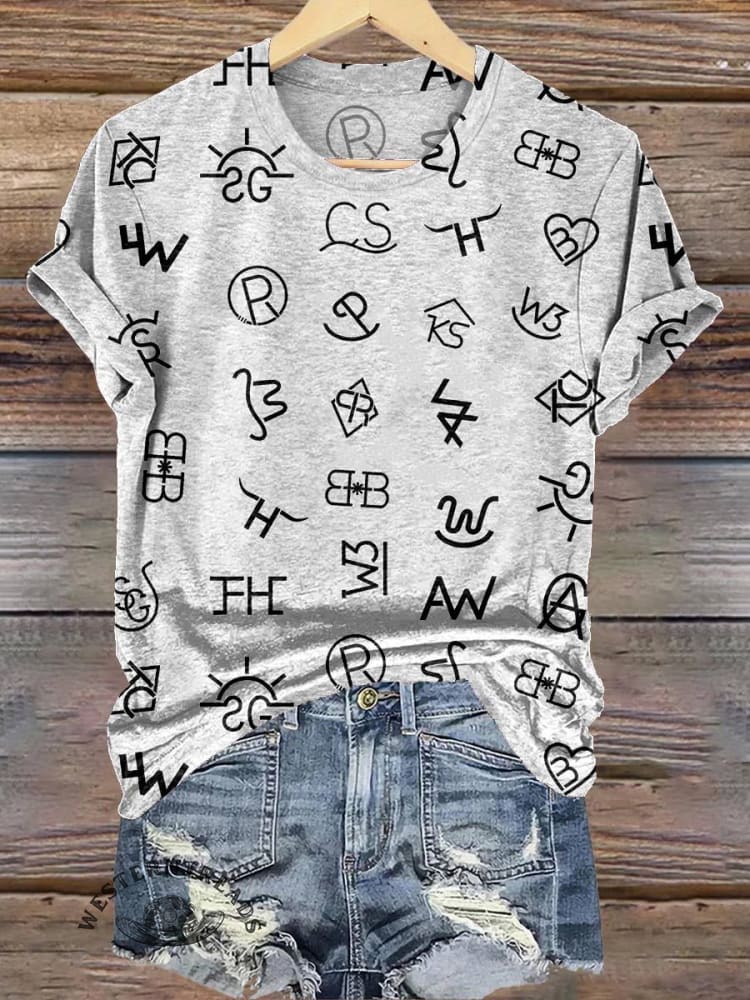 Cattle Brands Print T-shirt - Image 5