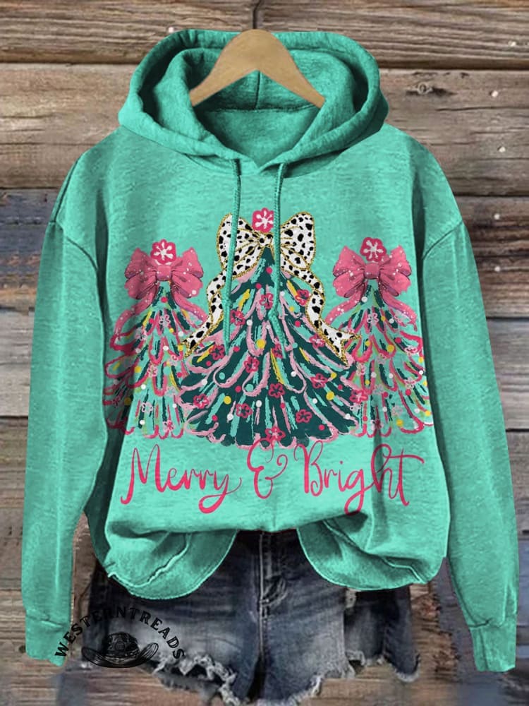 Christmas Art Prints Casual Cotton Sweatshirt - Image 3