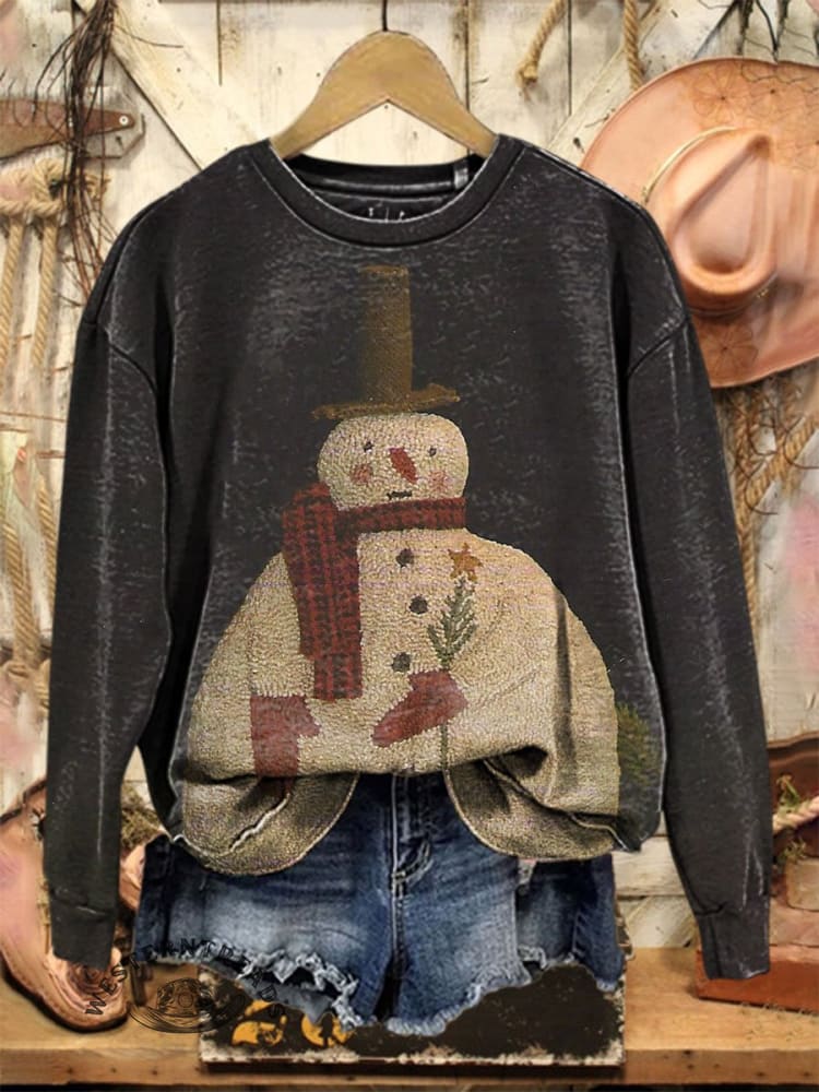 Christmas Print Casual Sweatshirt