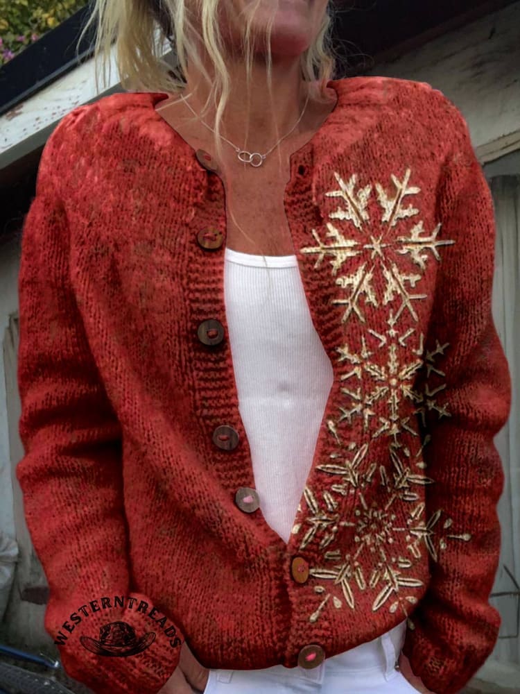 Christmas Snowflake Casual Sweatshirt - Image 2