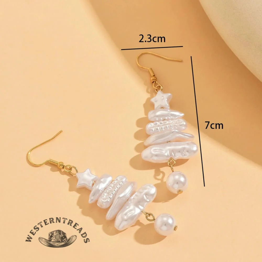 Christmas Tree Baroque Elegant Earrings - Image 2