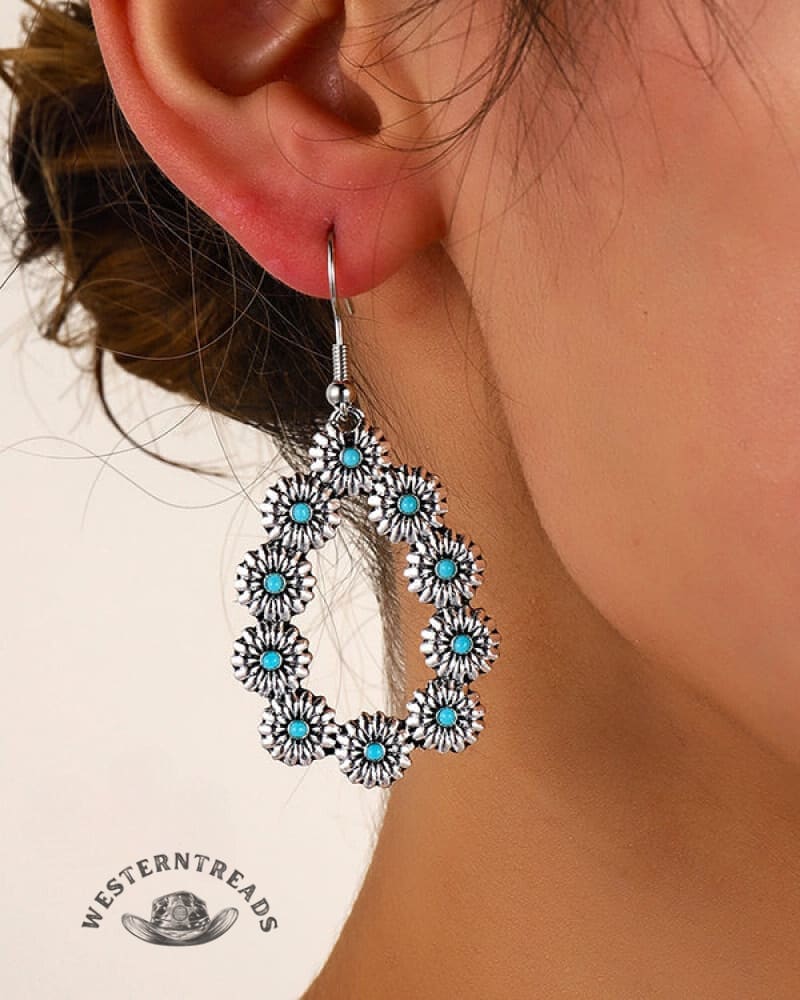 Floral Drop Earrings - Image 2