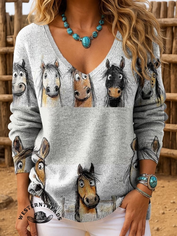 Funny Donkey Print Casual T-shirt - Image 10