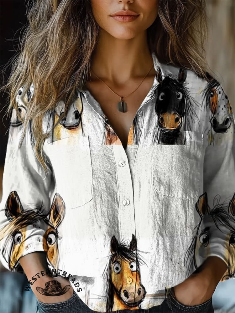 Funny Donkey Print Casual T-shirt - Image 7