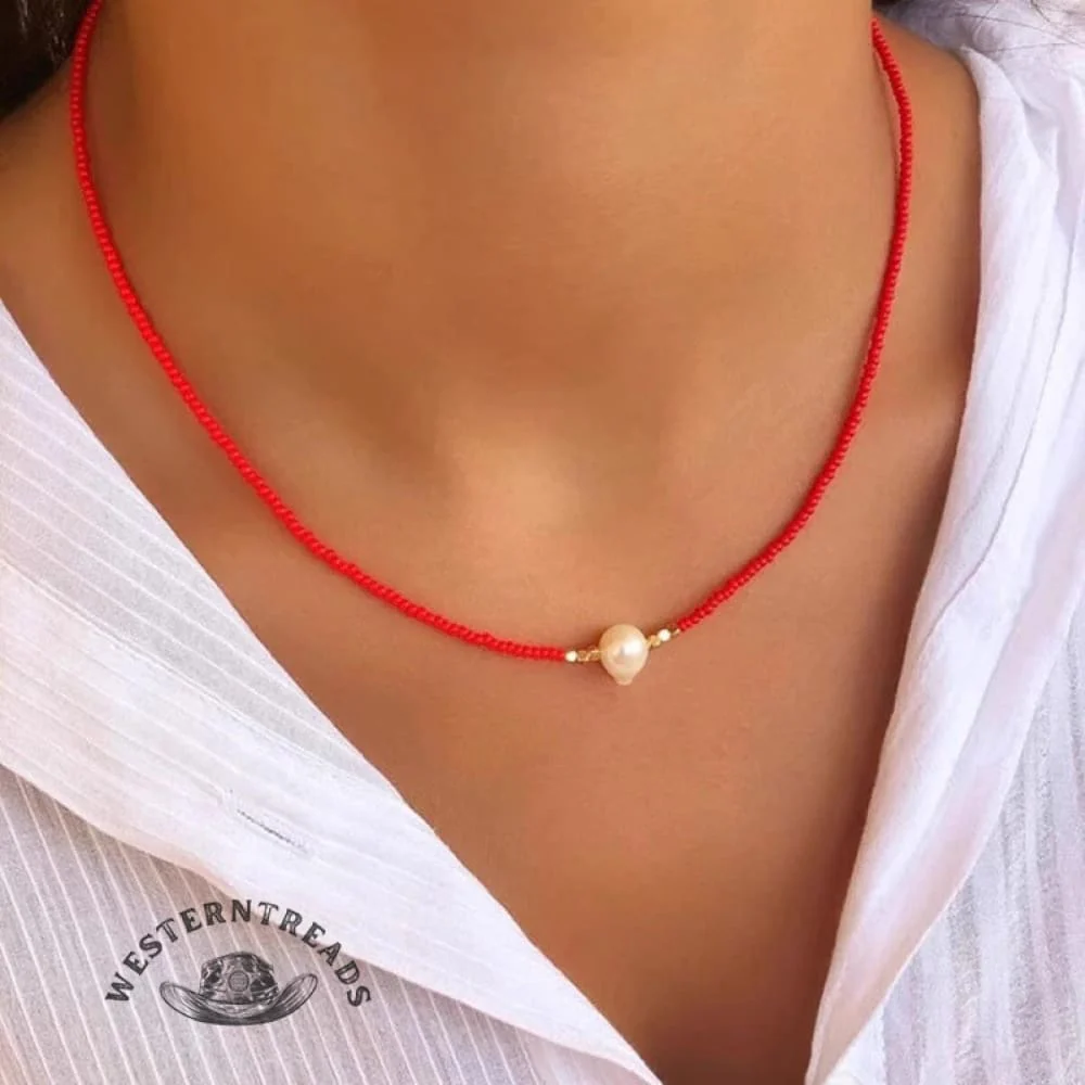 Very popular ✨Freshwater Pearl Colored Beads Necklace - Image 3