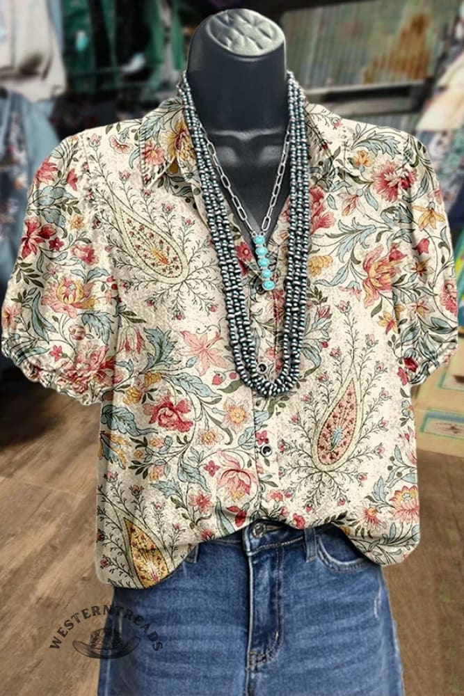 Limited time super low price ⚡Retro Paisley Floral Print Casual Hoodie Sweatshirt - Image 3