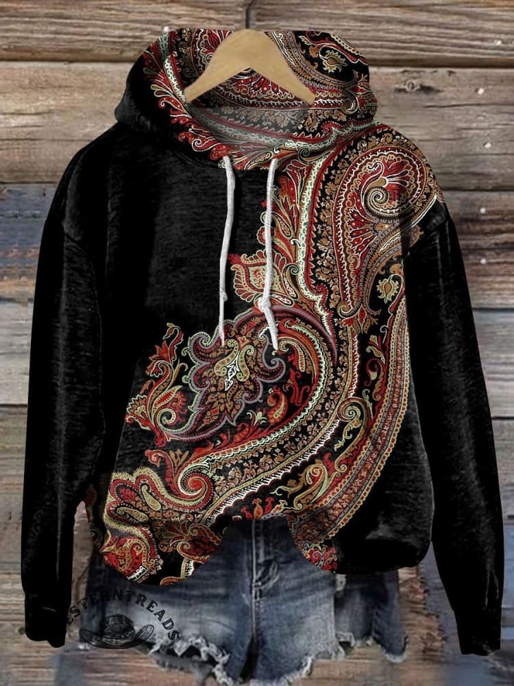 🔥Hot Sale🔥Retro Paisley Pattern Art Print Casual Sweatshirt - Image 2