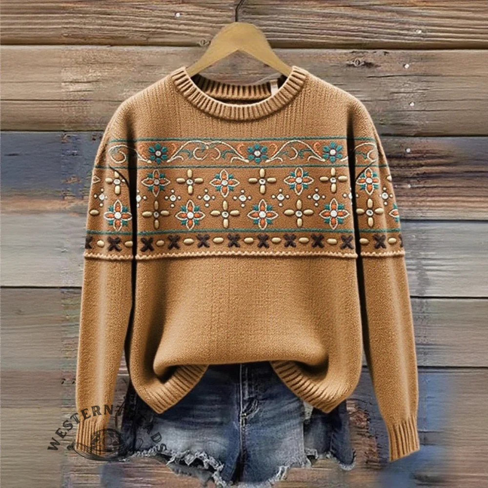 Retro Western Sweater - Image 2