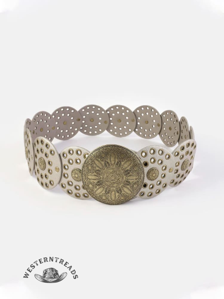 Round Hollow European and American Retro Cowboy Western Belt Round Hollow - Image 11