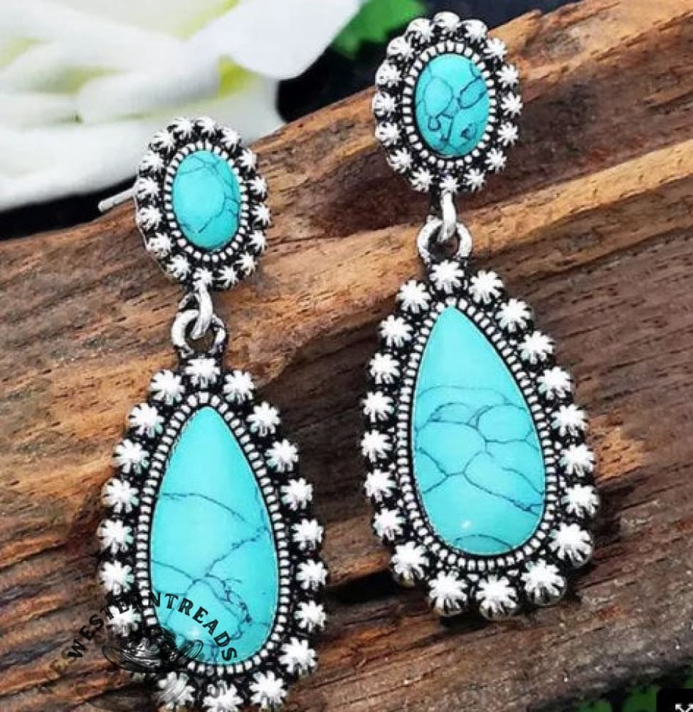 Very popular ✨Turquoise Flower Pendant Alloy Necklace - Image 3