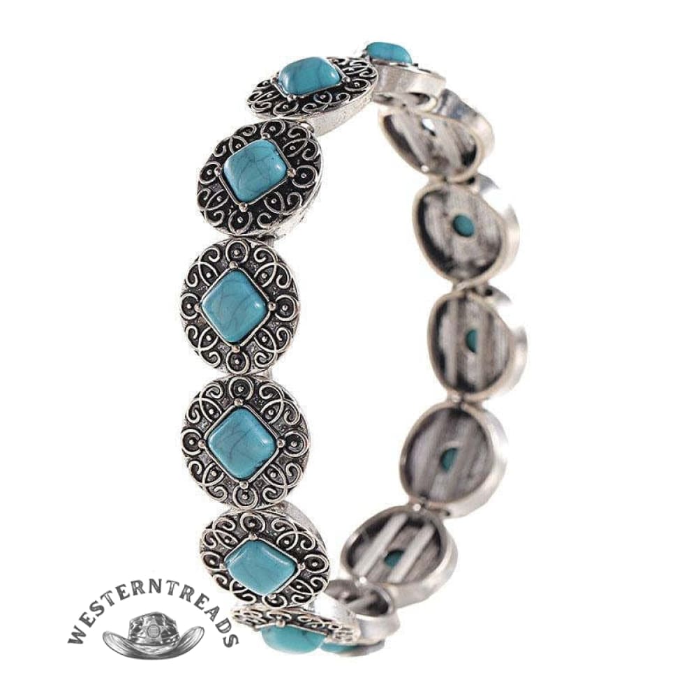 Turquoise vintage ethnic style light-weight bracelet - Image 3