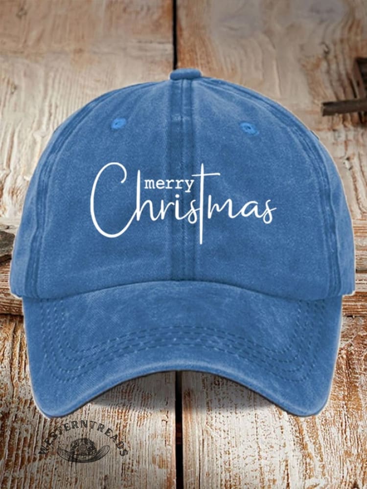 Unisex Merry Christmas Print Baseball Cap - Image 8