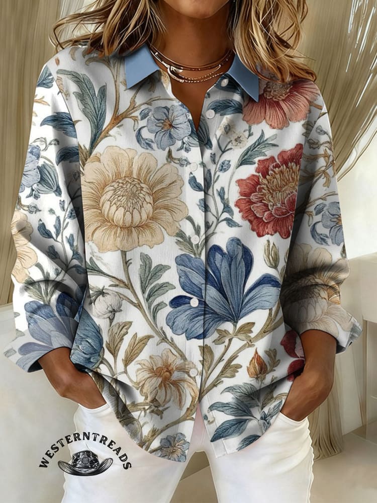 Vintage Art Print Casual Cotton Sweatshirt - Image 6
