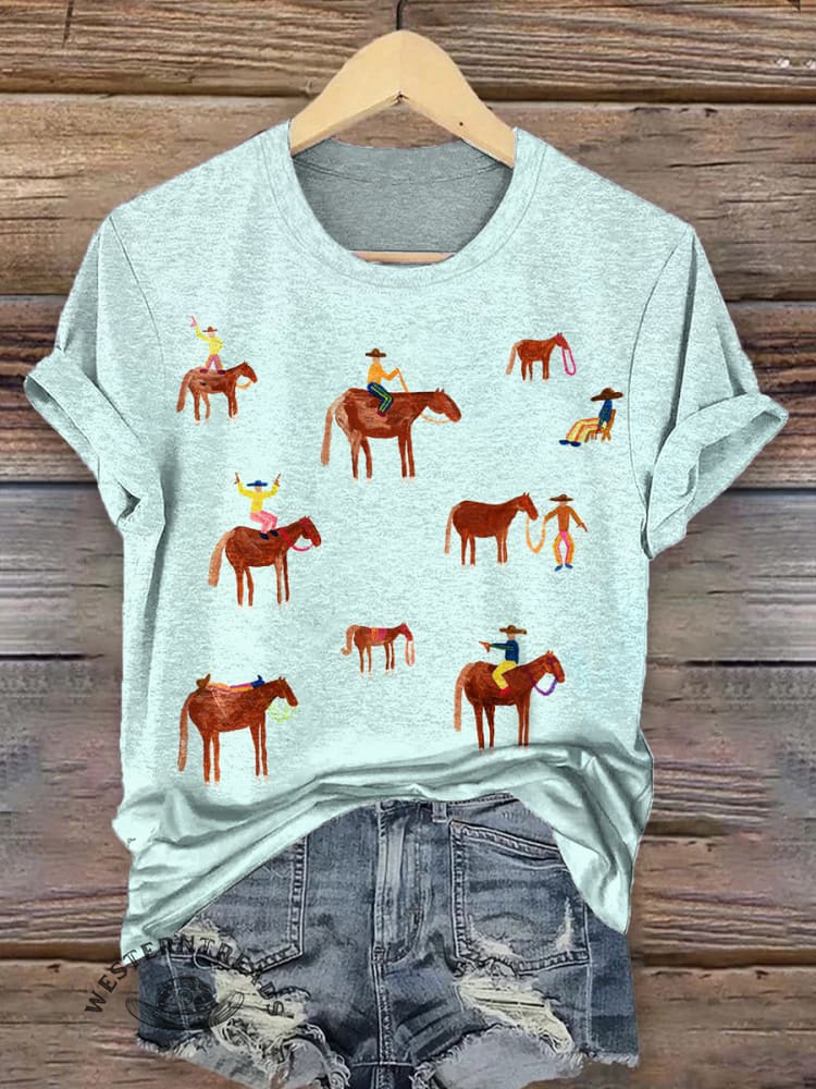 Vintage Art Print Classic Short-sleeved T-shirt