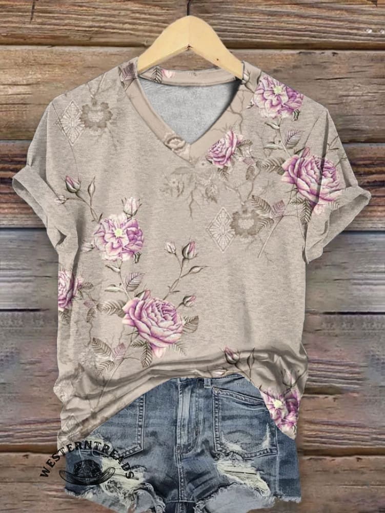 Vintage Art Print T-shirt - Image 2