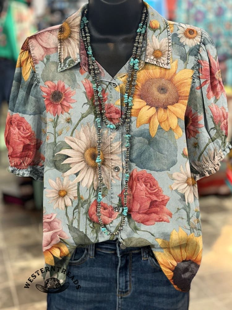 Vintage Art Print T-shirt - Image 2