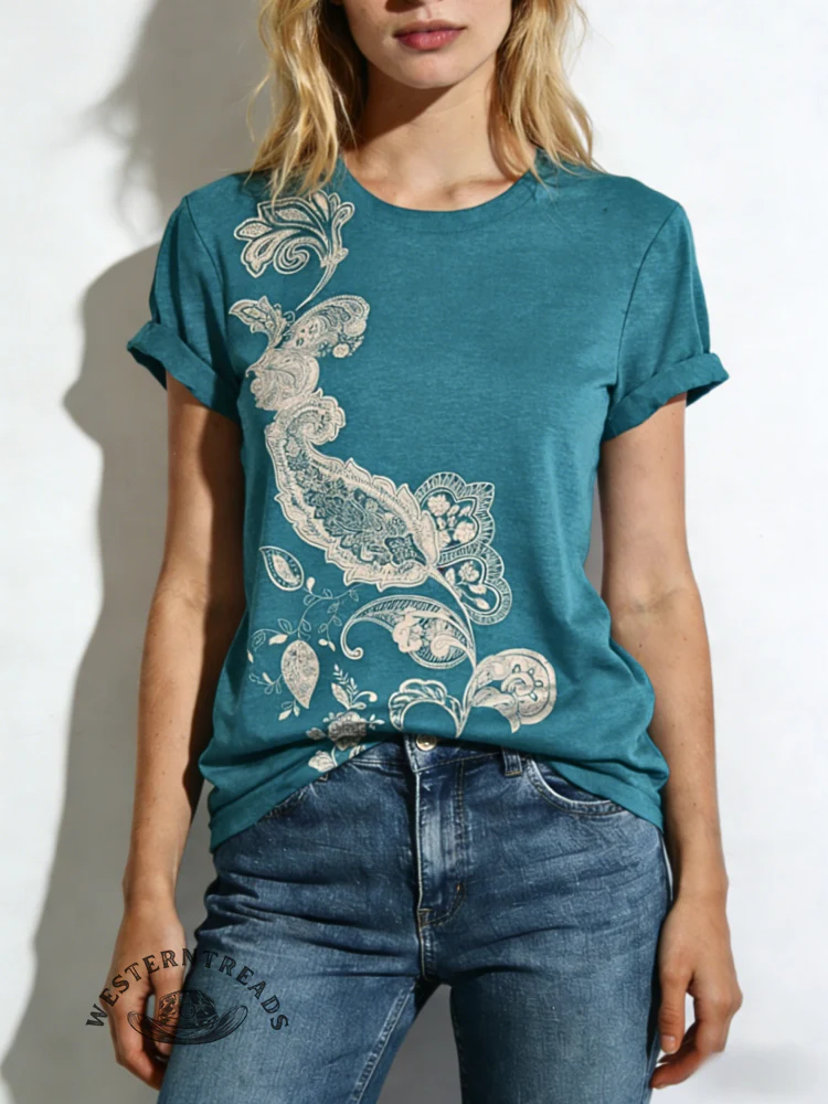 Vintage Art Print T-shirt - Image 2