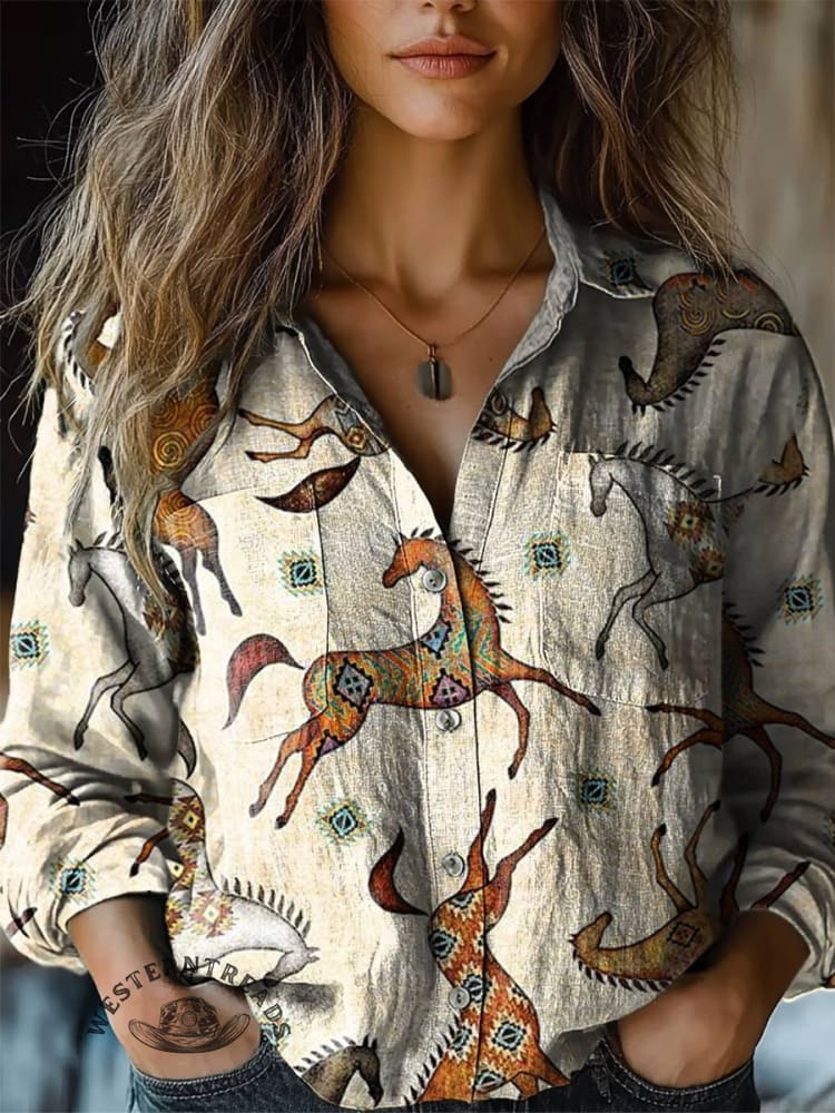 Vintage Art Print T-shirt - Image 4