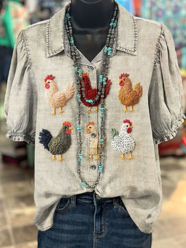 Vintage Art Print T-shirt - Image 5