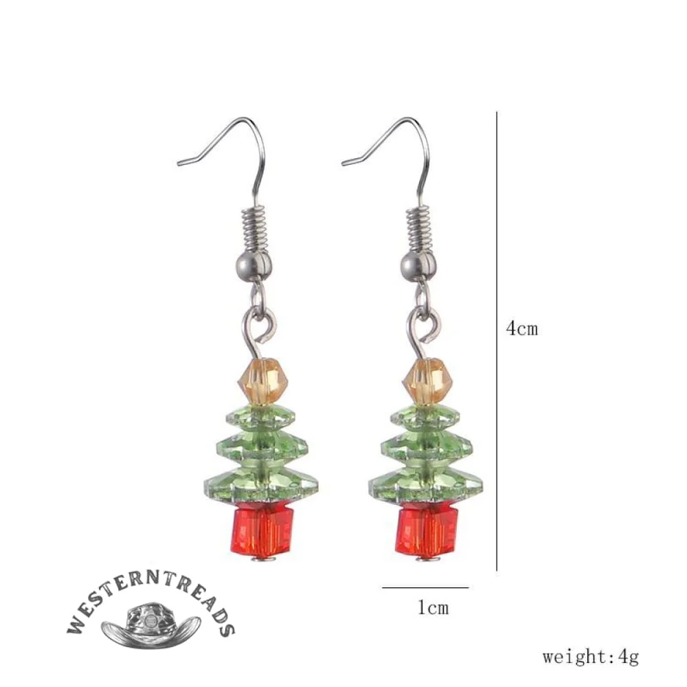 Vintage Christmas Tree Earrings - Image 3