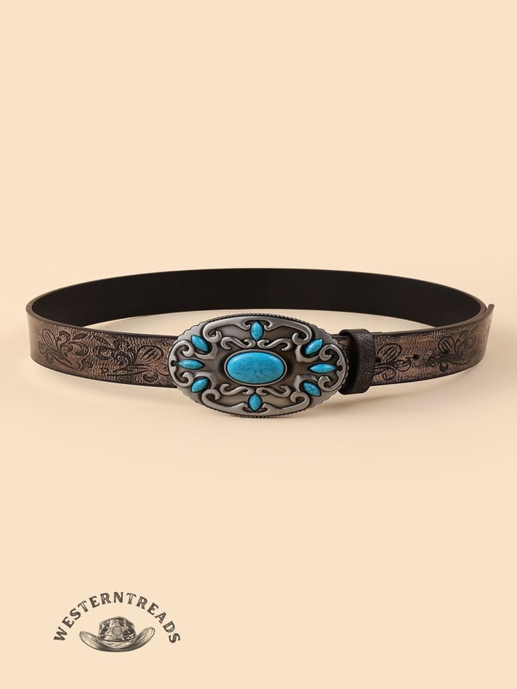 Vintage Engraved Sapphire Belt - Image 3