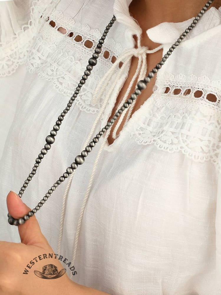 Vintage Ethnic Beaded Necklace Long Necklace - Image 2