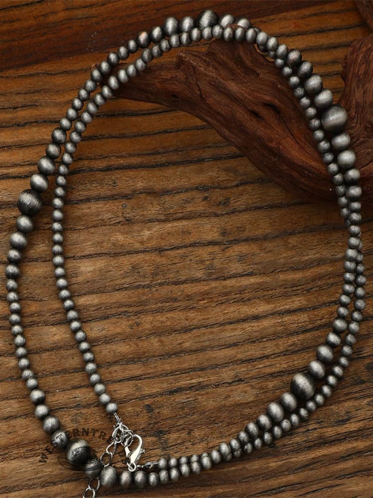 Vintage Ethnic Beaded Necklace Long Necklace - Image 3