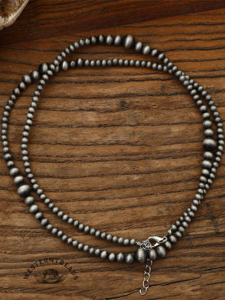 Vintage Ethnic Beaded Necklace Long Necklace - Image 4