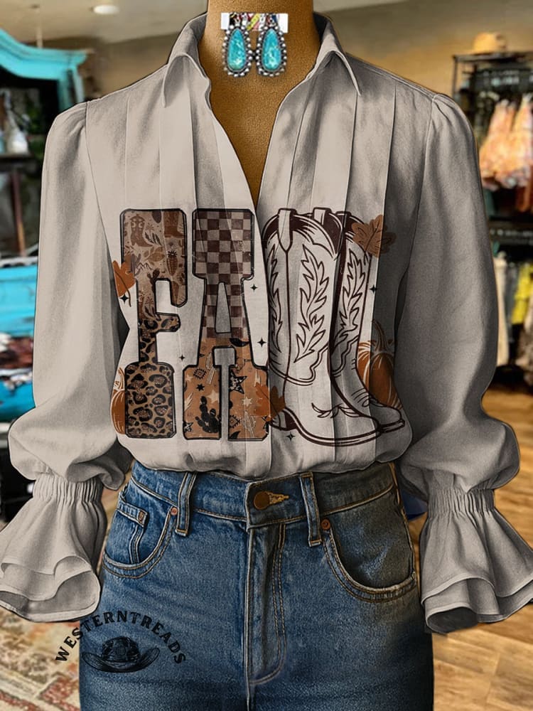 Vintage Fall Art Prints Casual Cotton Sweatshirt - Image 6