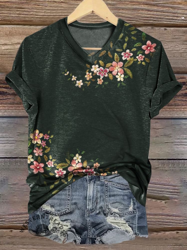 🔥Hot Sale🔥Vintage Floral Print Casual Sweatshirt - Image 3