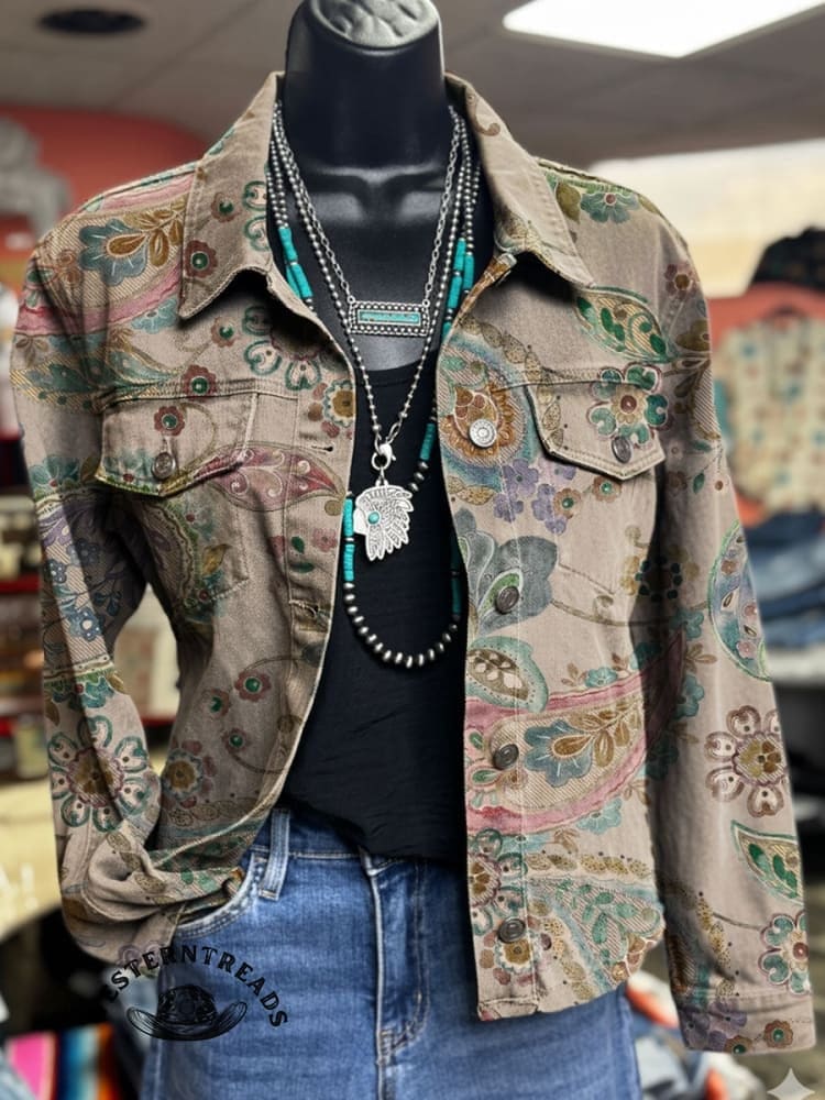 🔥Hot Sale🔥Vintage Paisley Print Sweatshirt - Image 12