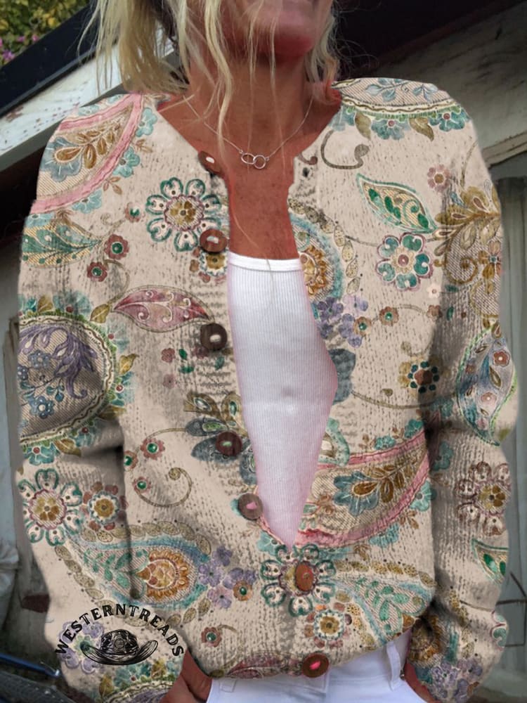 🔥Hot Sale🔥Vintage Paisley Print Sweatshirt - Image 2